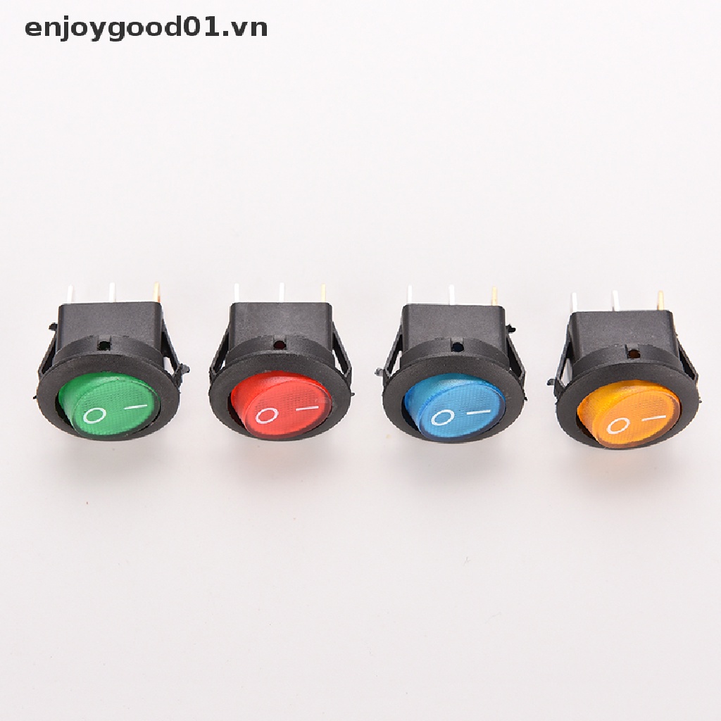 4 công tắc rocker LED bật/ tắt 12V 6A SPST cho bảng đèn ô tô/ tàu