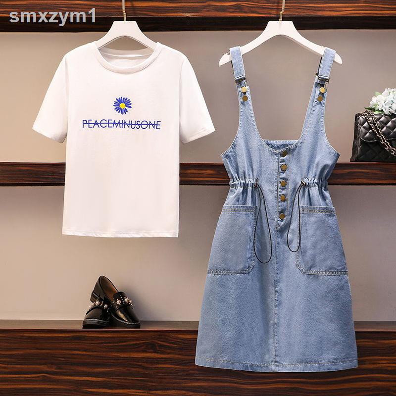 Đầm Yếm Denim Thiết Kế Thoáng Khí Có Size Lớn 2021 Plus Thời Trang Cho Nữ