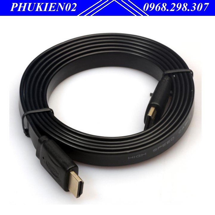 Dây Cáp HDMI 1.5m 3m 5m dẹt - Dây cáp kết nối cổng HDMI 2 đầu tốt chống nhiễu xịn chất lượng cao