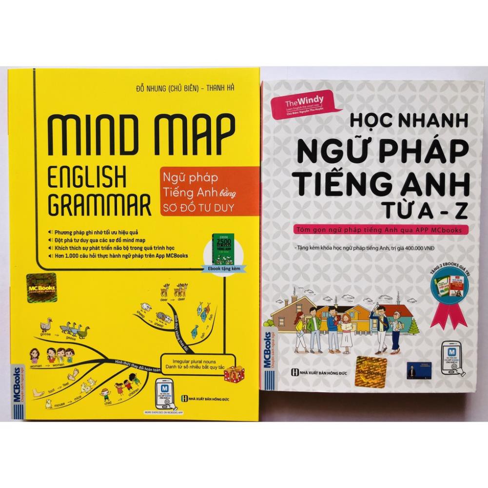 Sách - MindMap English Grammar – Ngữ pháp tiếng anh bằng sơ đồ tư duy + Học nhanh ngữ pháp tiếng anh từ A – Z