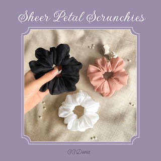 Belle Femme - Chun buộc tóc vải voan tơ thô (Sheer Petal Scrunchies)