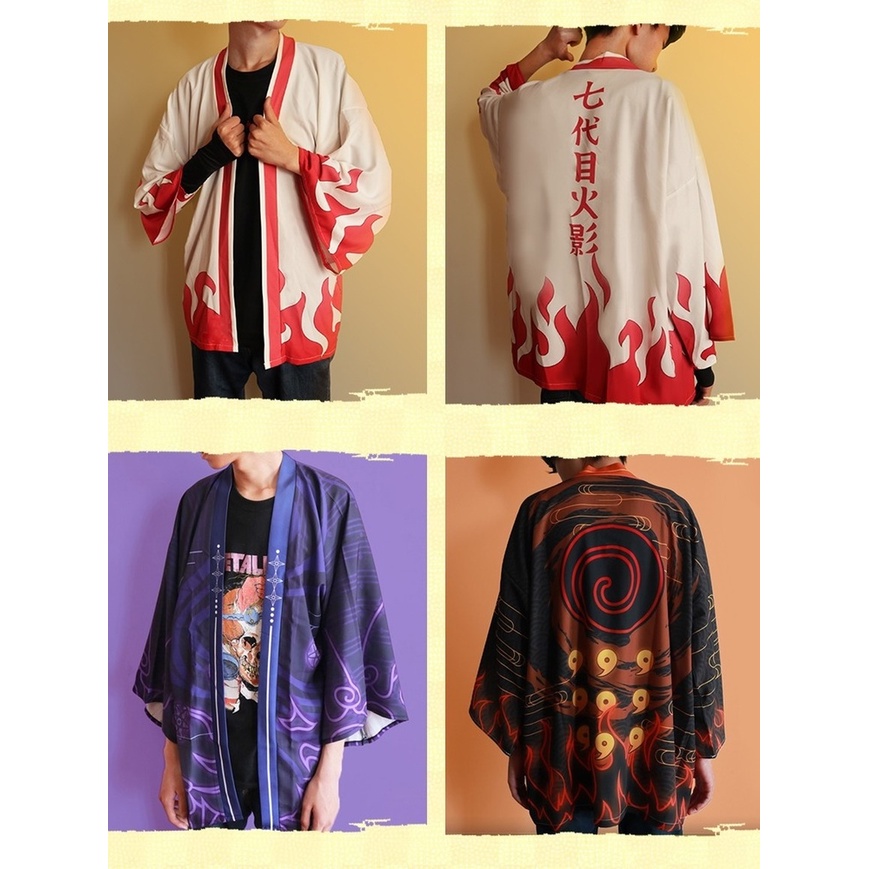 Áo Choàng Tắm Kiểu Kimono Họa Tiết Anime Naruto Độc Đáo yjteam66.vn