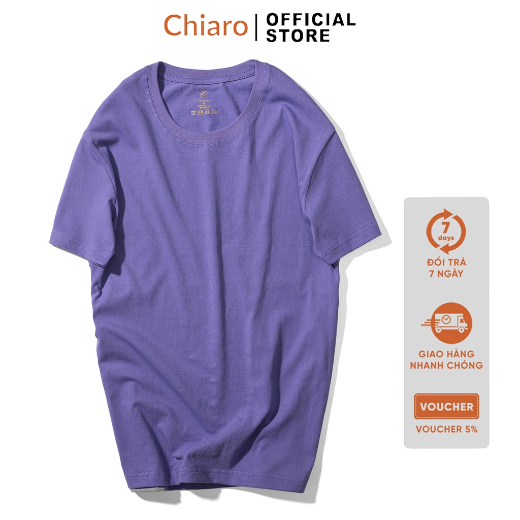 Áo thun unisex cổ tròn áo phông cotton Chiaro 5 màu trẻ trung, co giãn 4 chiều cao cấp | BigBuy360 - bigbuy360.vn