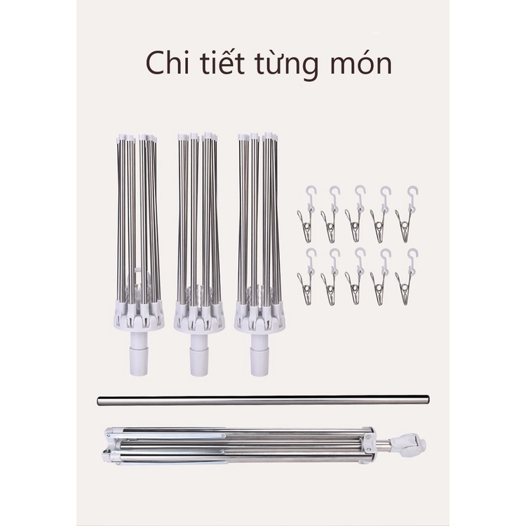 [Mã 99FMCG giảm 7% đơn 500K] Cây sào phơi đồ inox thông minh gấp gọn đa năng 3 tầng, treo đồ cho trẻ em, bé sơ sinh | BigBuy360 - bigbuy360.vn