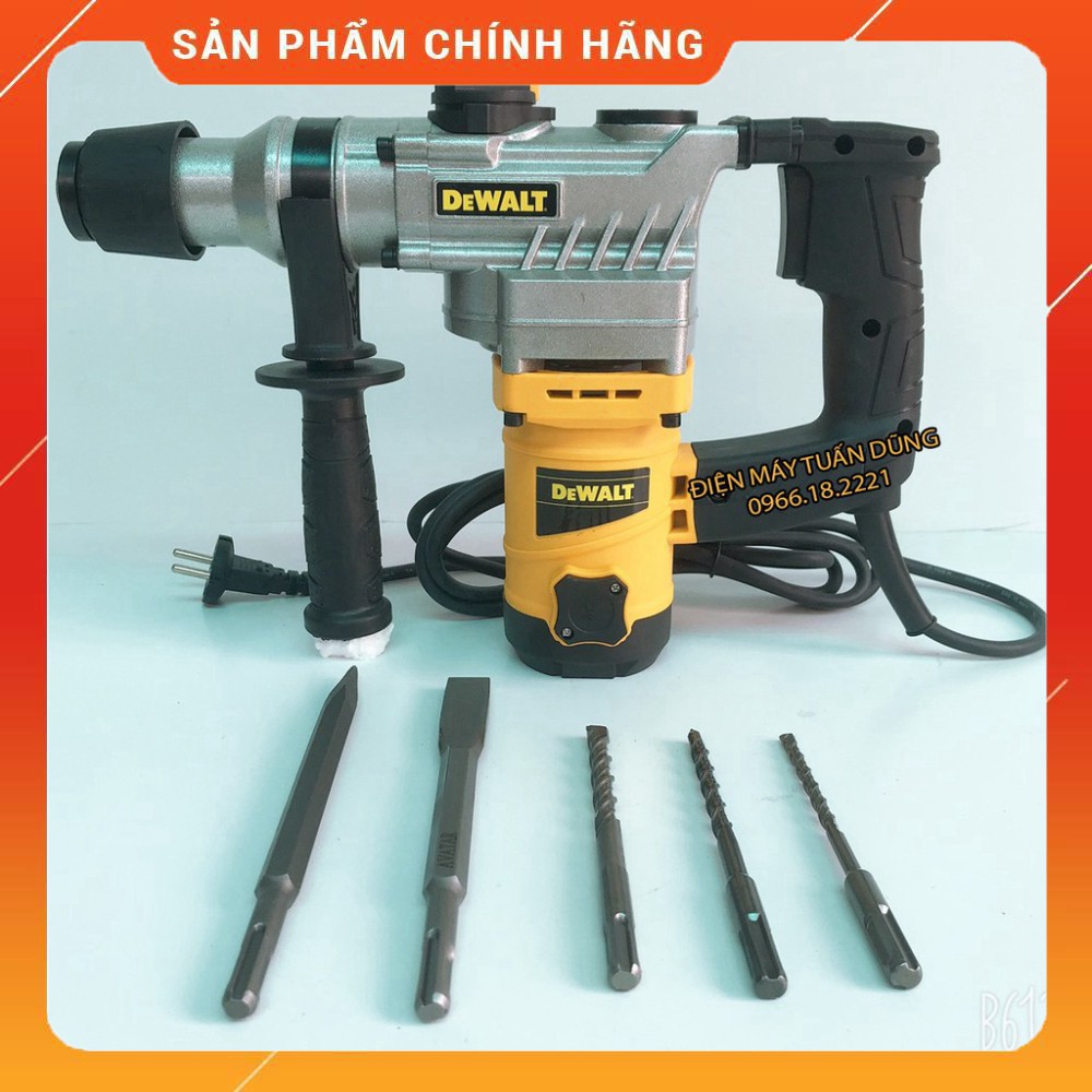 [GIÁ GỐC] Máy khoan đục bê tông DeWalt 1500W KÈM 5 MŨI ĐỤC VÀ KHOAN [CAM KẾT CHÍNH HÃNG]