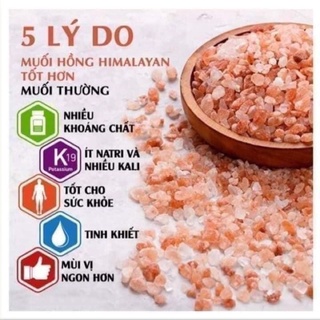 Muối hồng Himalaya hạt thô Hũ 500g
