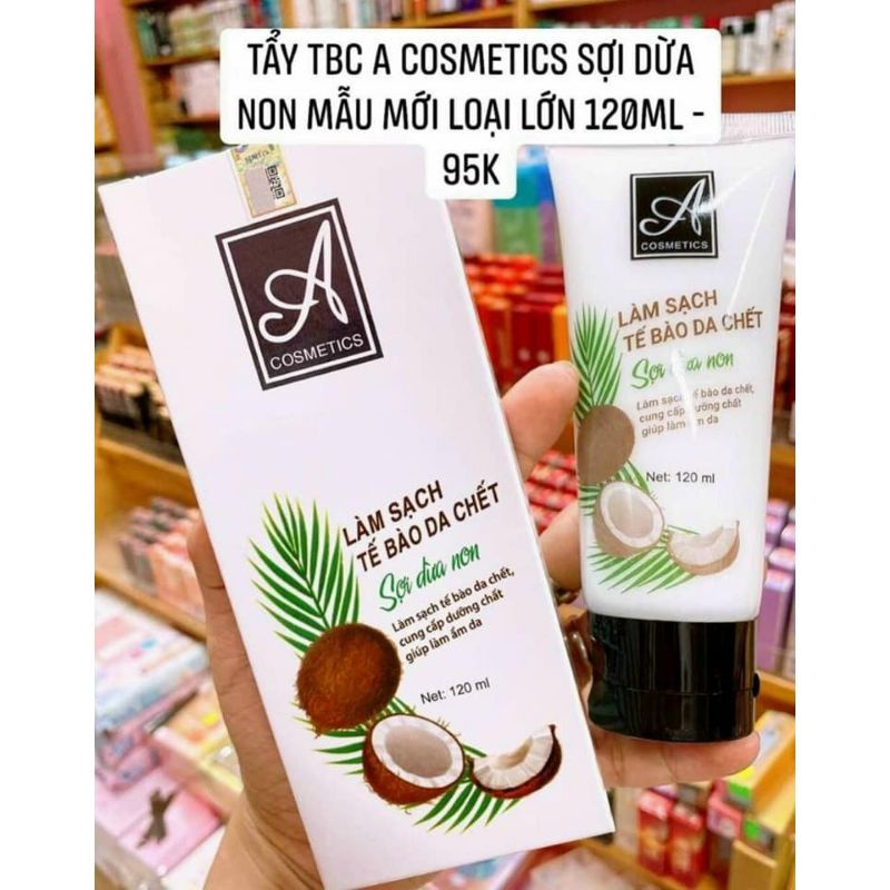 TẨY TẾ BÀO CHẾT SỢI DỪA NON ACOSMETIC Mẫu Lớn 120ml  ( CHÍNH HÃNG )