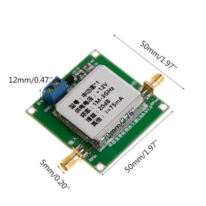 Mô Đun Khuếch Đại Tín Hiệu Tiếng Ồn Thấp 1-3000MHz 2.4GHz