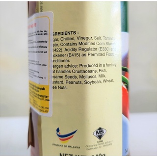 [Chai TT 340g] TƯƠNG ỚT [Malaysia] LIFE Chilli Sauce (halal) (tgc-hk)