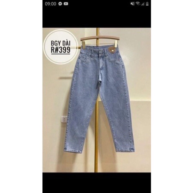 Quần jean nữ baggy lưng cao co giãn có túi , quần bò cạp cao bigsize  jeans trơn dài basic | WebRaoVat - webraovat.net.vn