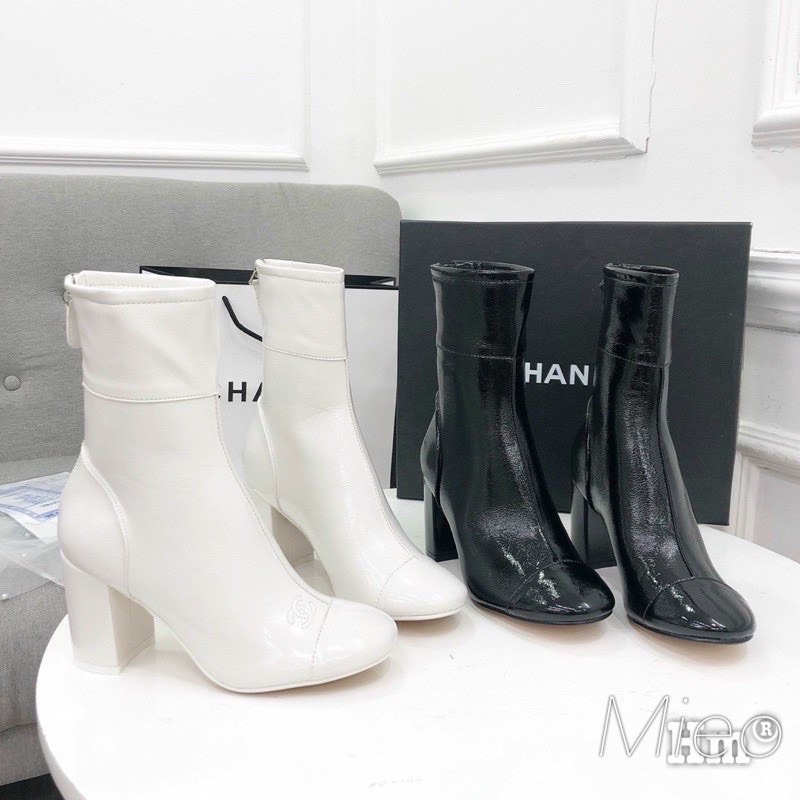 Boot cao gót cn da bóng gót trụ fullbox