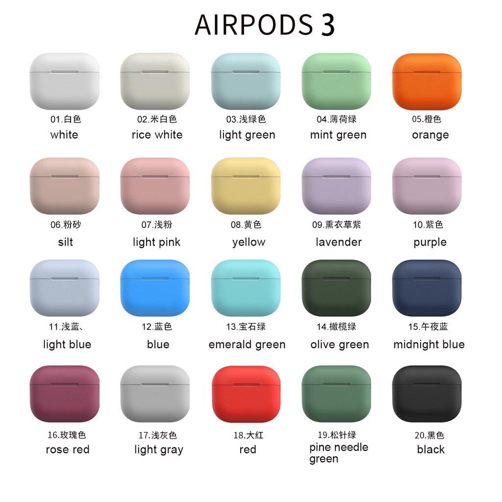 Vỏ Bọc Silicone Bảo Vệ Hộp Đựng Tai Nghe Airpod 3 Apple 2021 New AirPods 3 Thiết Kế Đơn Giản Tiện Dụng