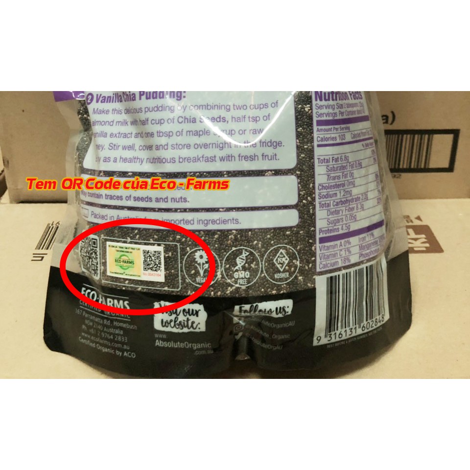 ⚡GIÁ HỦY DIỆT⚡ HẠT CHIA TÍM ABSOLUTE ORGANIC ÚC 1KG | BigBuy360 - bigbuy360.vn