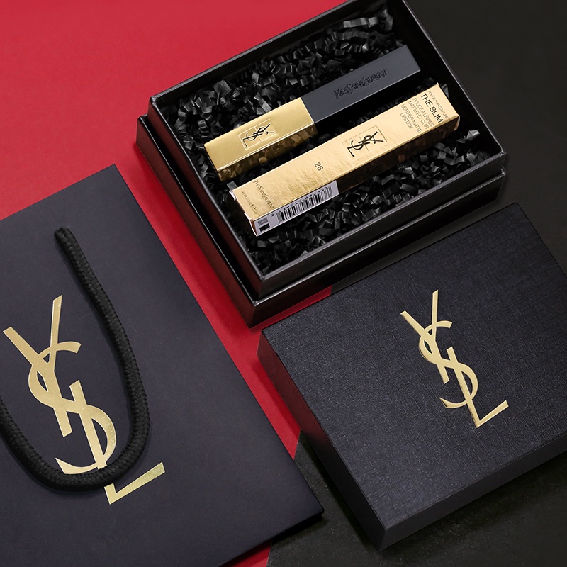 Son Lì YSL phiên bản cổ điển mới của thỏi vàng nhỏ thỏi son mỏng dạng lì màu mới 1966 màu đỏ nâu 28 màu cà rốt