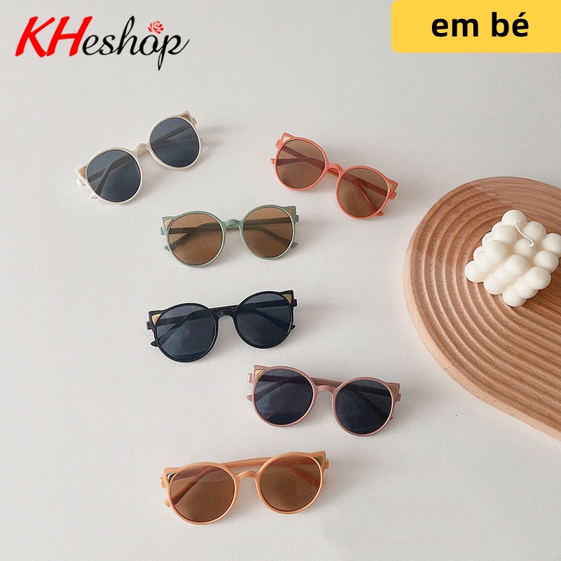 Kính thời trang cho bé 2-12 tuổi, phong cách Hàn Quốc cá tính, Trào lưu tai mèo hoạt hình dễ thương mã Y83115