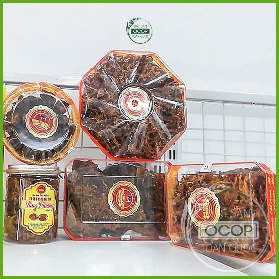 Bò khô miếng hủ 300g, món ăn vặt thơm ngon, bổ dưỡng. Bò khô Gia Lai (bò thả rông ăn cỏ) | Đặc sản OCOP