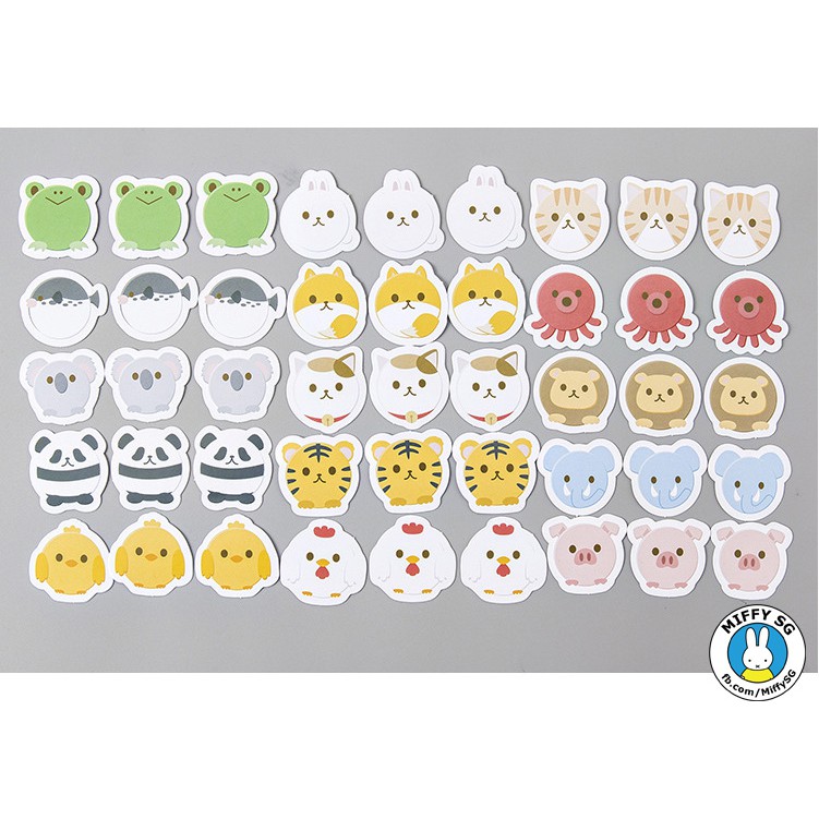 Bộ 45 sticker hoạt hình xinh xắn TRÒN TRÒN TO
