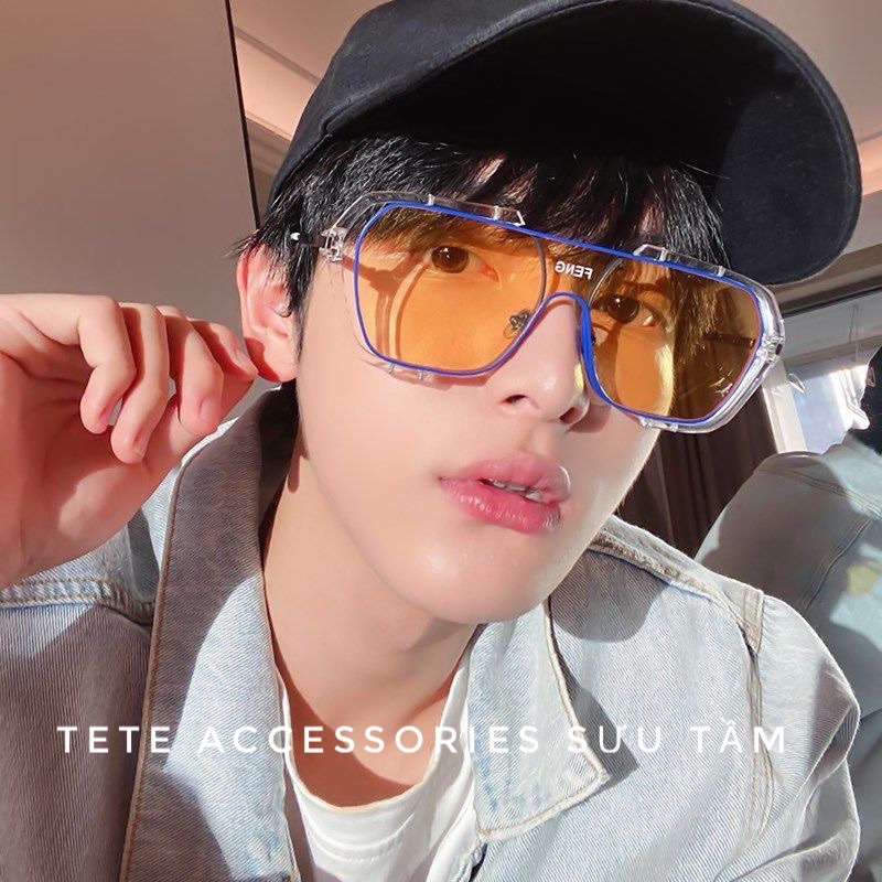 Kính râm mát màu vàng thời trang nam nữ🔻Mắt kính thời trang