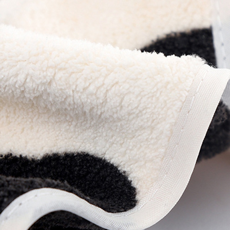 Bộ Khăn Lau Mặt Và Khăn Tắm Vải Lông Cừu San Hô Dày Dặn Thấm Hút Tốt