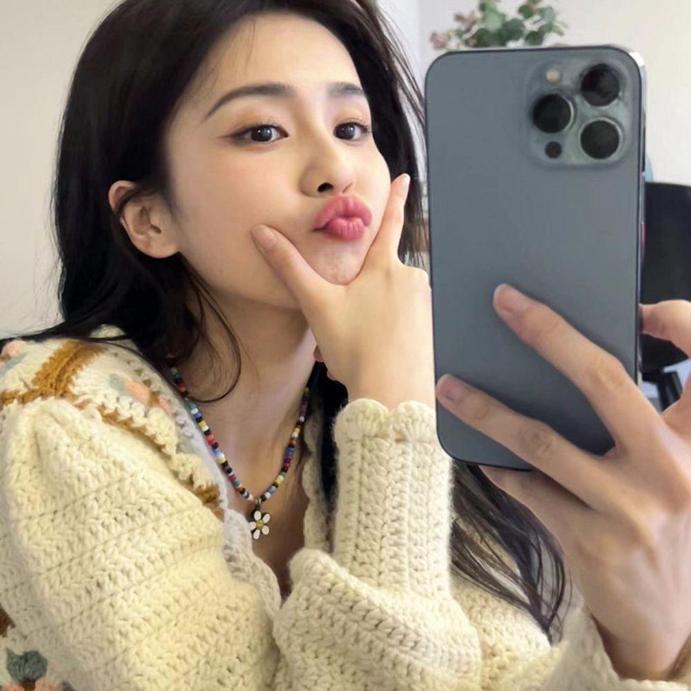 Vòng cổ Mặt Hoa Hướng Dương 15H Nhựa Resin Phong Cách Bohemian Thời Trang Cho Nữ