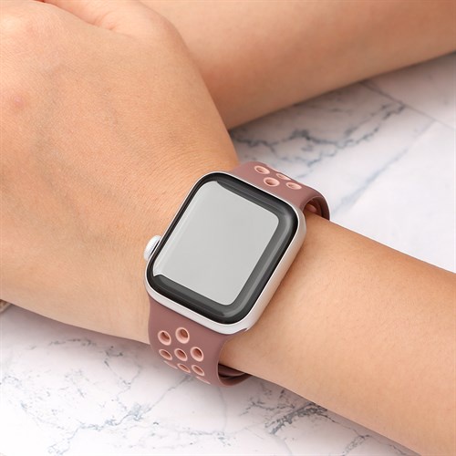 Dây silicone MVW cho đồng hồ Apple 40 mm nâu M01-04-40