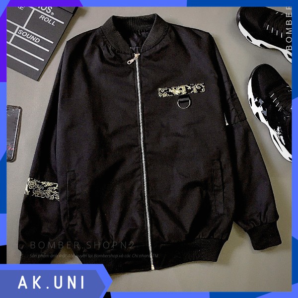Áo khoác Bomber phối Gấm đậm chất cổ truyền - hiện đại