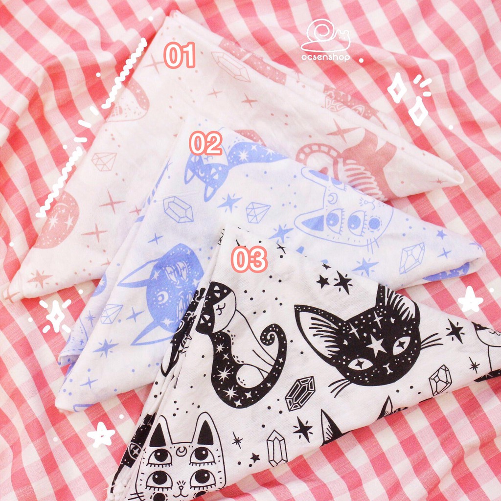 Khăn bandana hoạ tiết cartoon (Ocsen handmade)