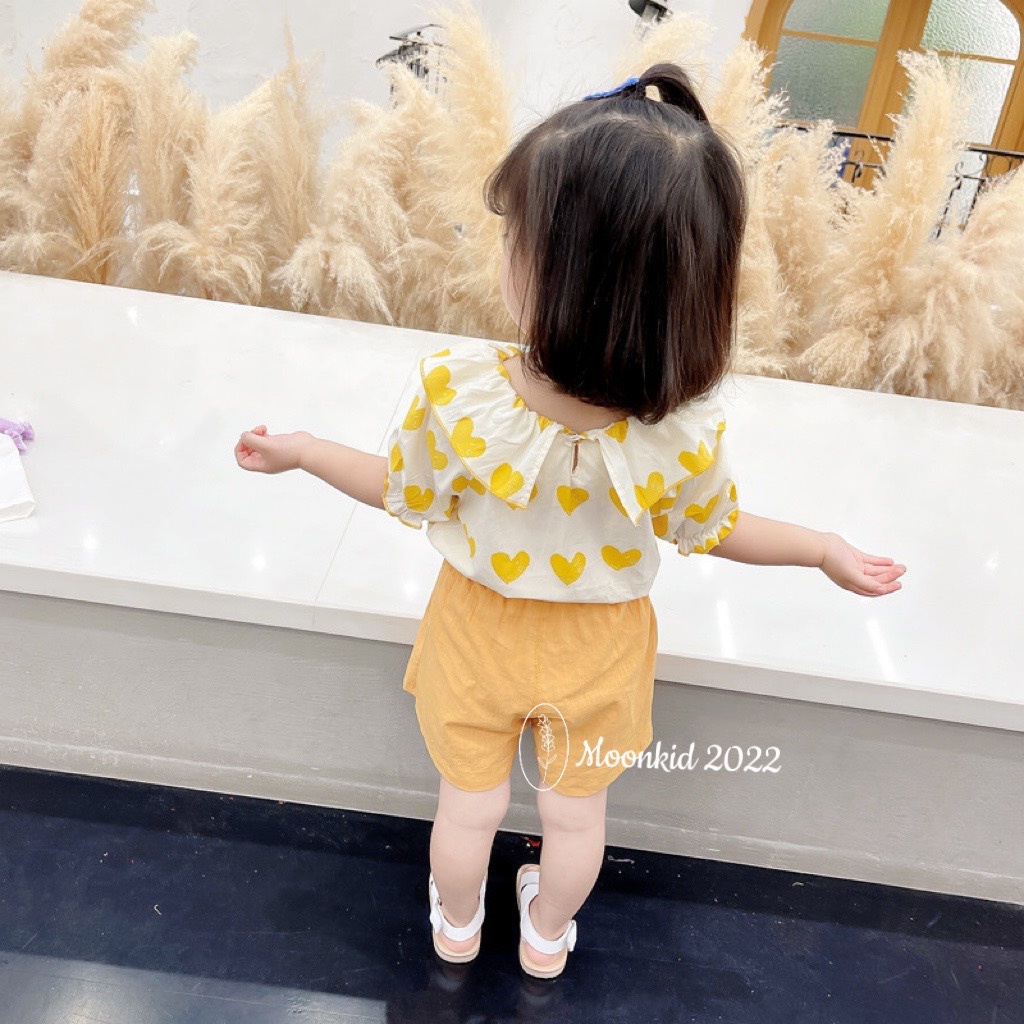 Bộ quần áo đũi lạnh bé gái nơ quần từ 8-20kg