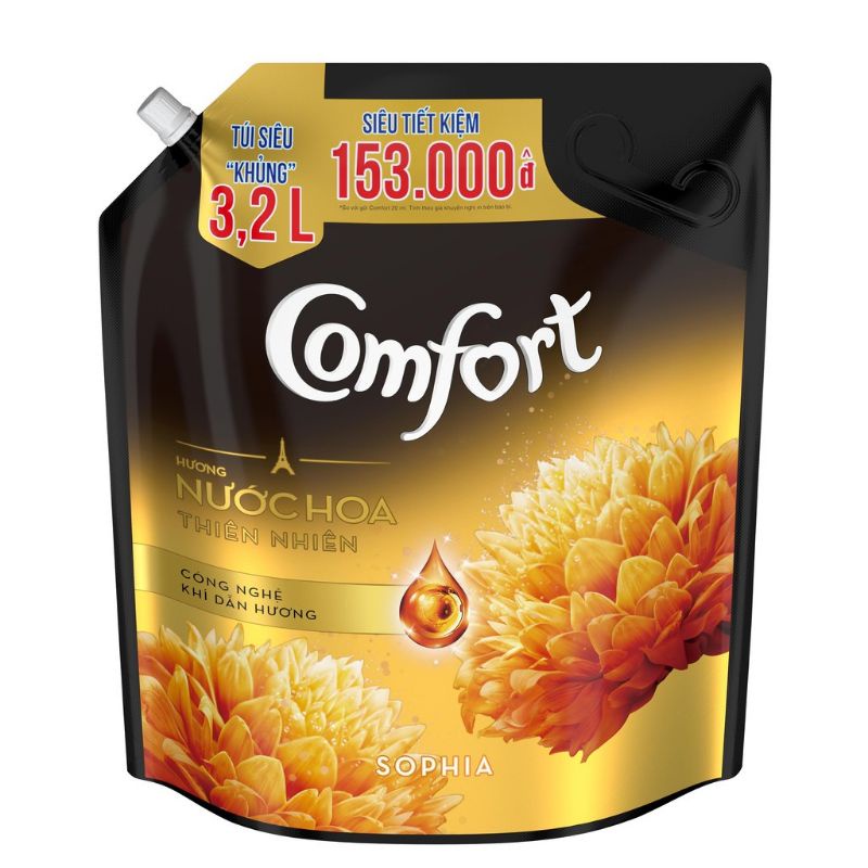 Nước Xả Vải Comfort Hương Nước Hoa Thiên Nhiên Sophia (3.2L)