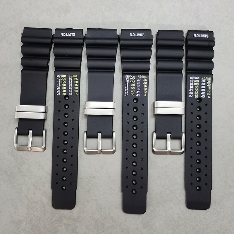 Dây Đeo Cao Su 20 / 22 / 24mm Cho Đồng Hồ Thể Thao Seiko Citizen Aqualand Và Quái Vật