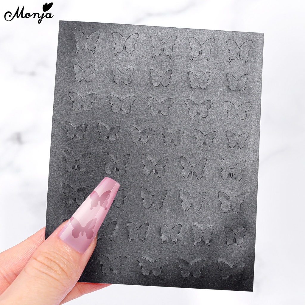 Miếng dán trang trí móng tay Monja họa tiết 3D DIY