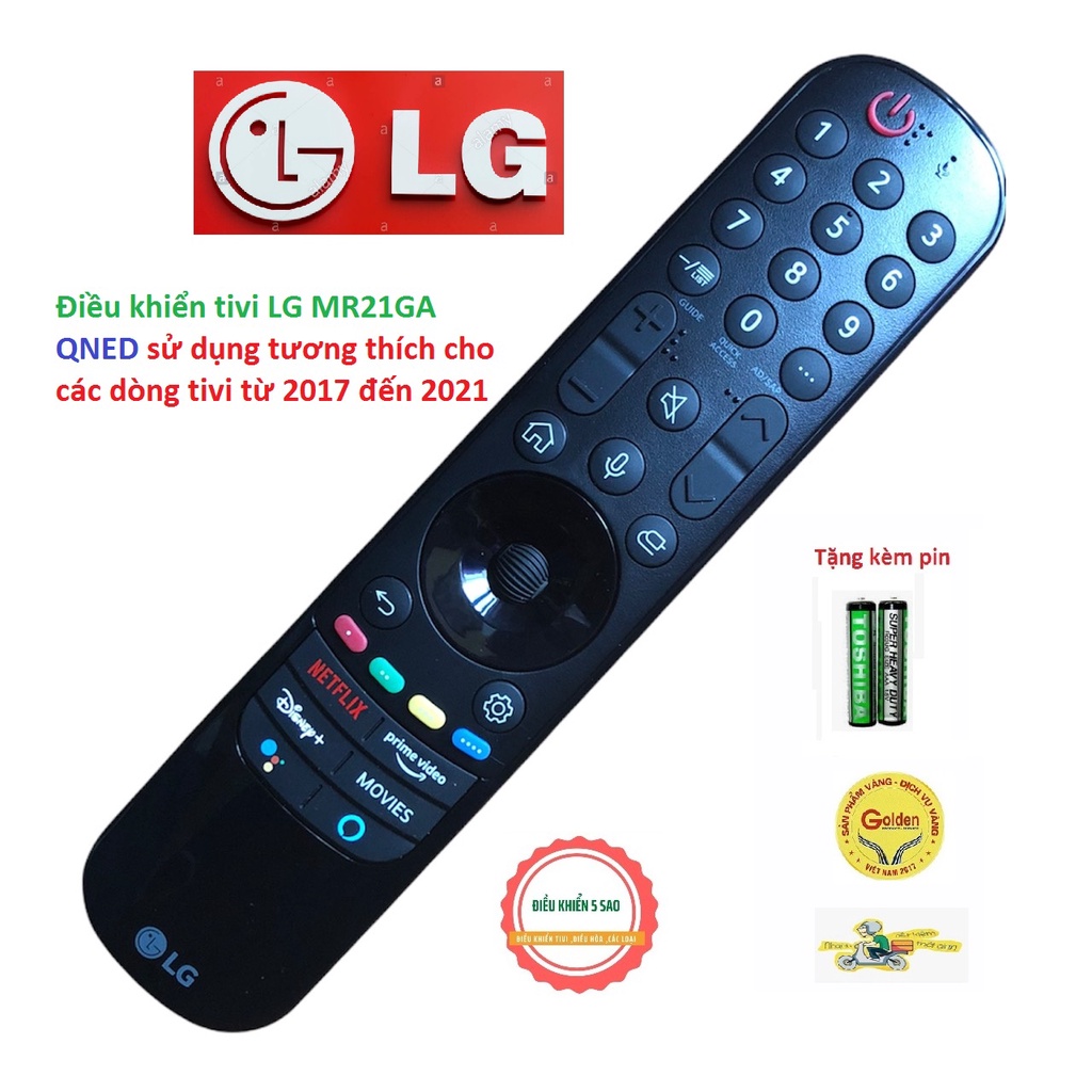 Điều khiển tivi LG 2021 MR21GA chức năng giọng nói chuột bay chính hãng  sử dụng cho tivi QNED  web0S 6.0 và Magic Remot