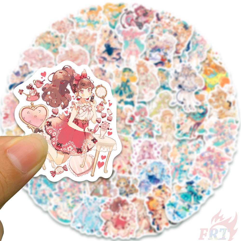 Bộ 110 miếng dán hình cô gái lolita trang trí vali / ván trượt / laptop
