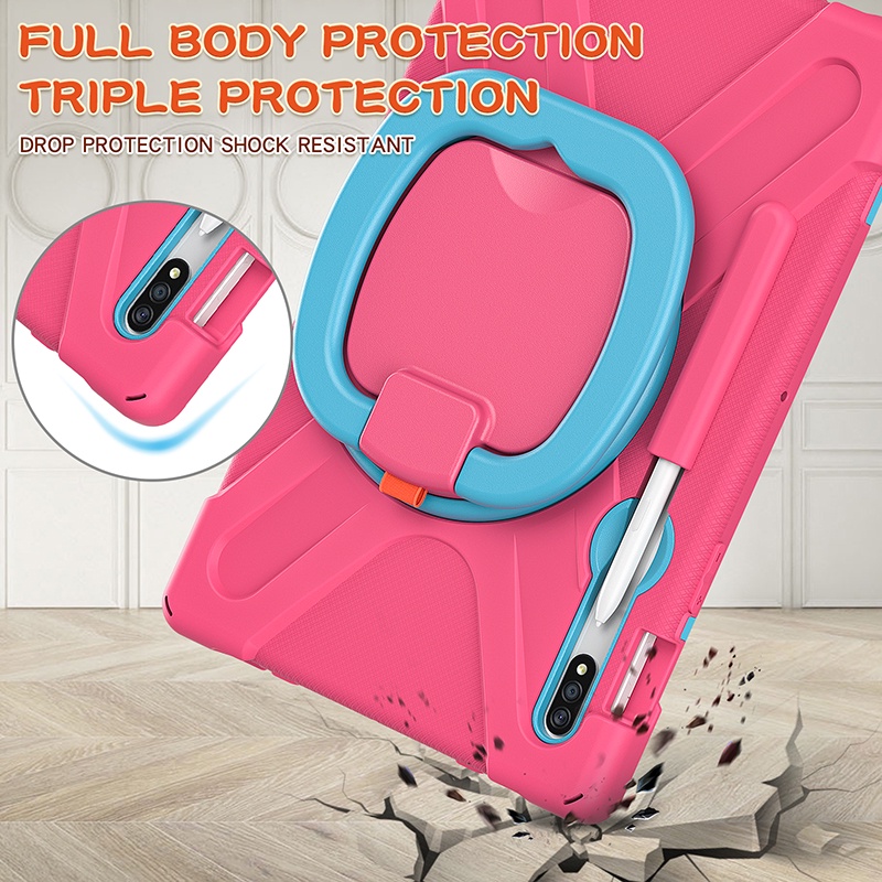 Ốp Máy Tính Bảng Silicone Chống Sốc Có Ngăn Đựng Bút Cho Samsung Galaxy Tab S8 SM-X700 X706 S7 SM-T870 T875 T876