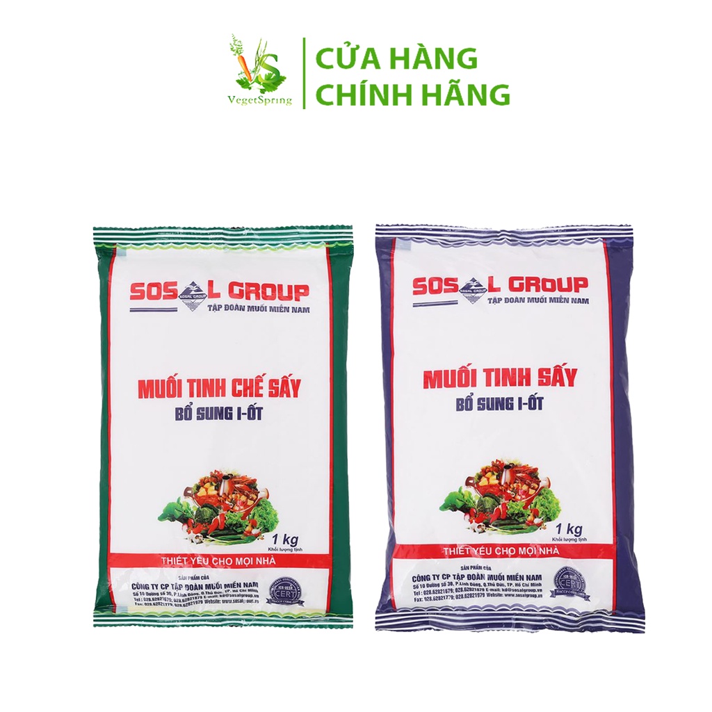Muối IOD Sosalco 1kg/gói