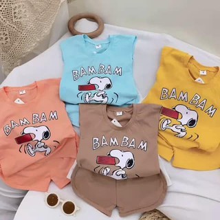 Bộ sát nách nách cho bé trai - bé gái, bộ cotton balo chất cực mát