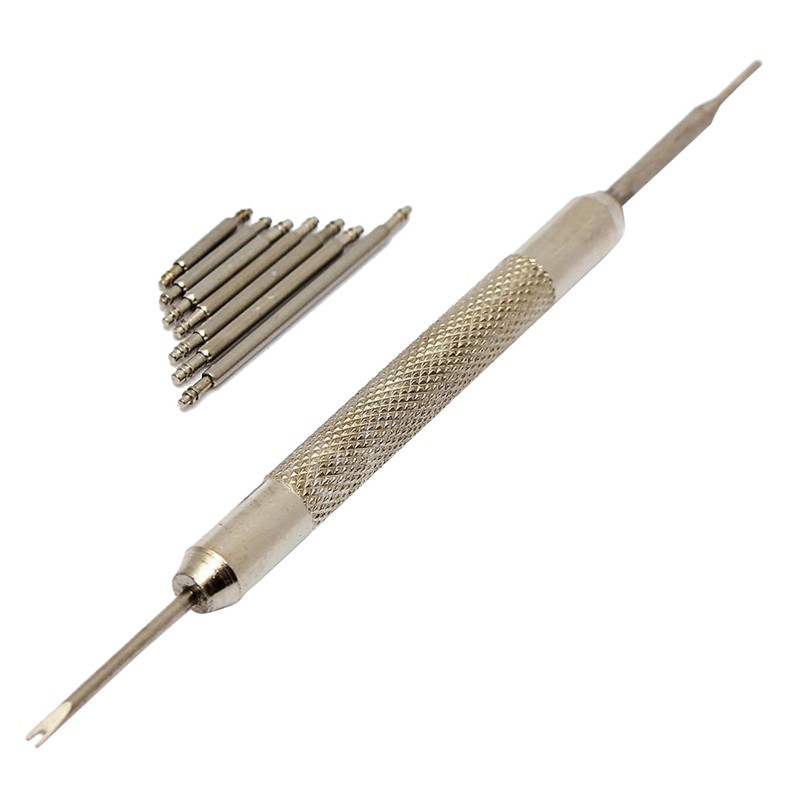 108pcs 8-25mm Stainless Steel Watch Band Strap Spring Bar Link Pins Remover New Silver