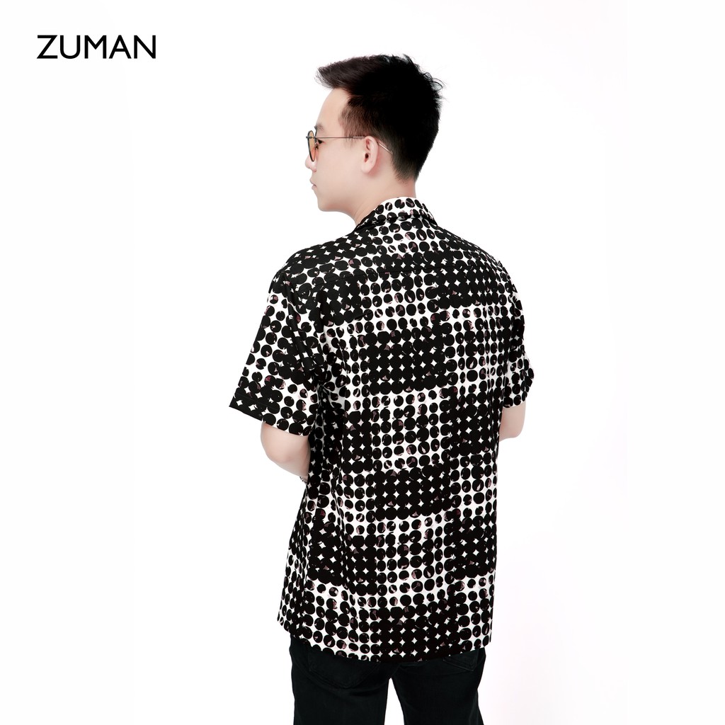 Áo sơ mi nam họa tiết Maison Shirt ASM209 ZUMAN form suông, chất vải lụa vân chéo cao cấp, thoáng mát | BigBuy360 - bigbuy360.vn