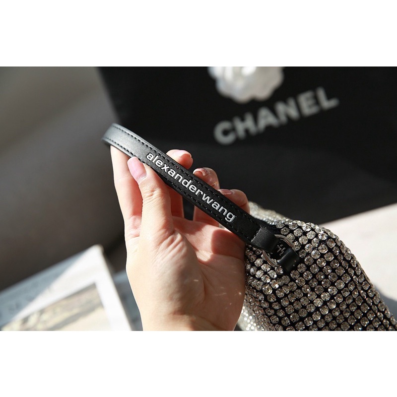 Dây Không Charm. Túi đính đá Cao Cấp AlexWang Super Full Box sz 18