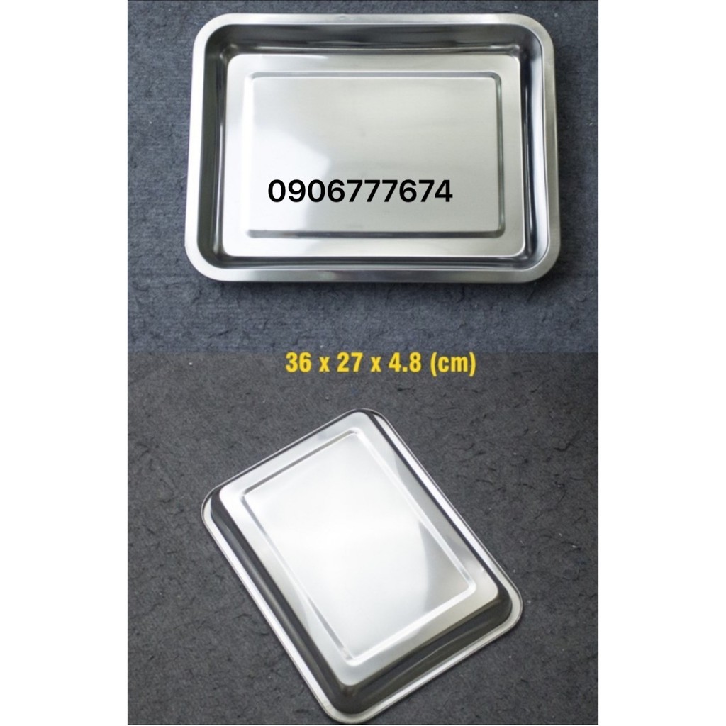 Khay Sâu Inox Dùng Bưng Bê / Đựng Thức Ăn