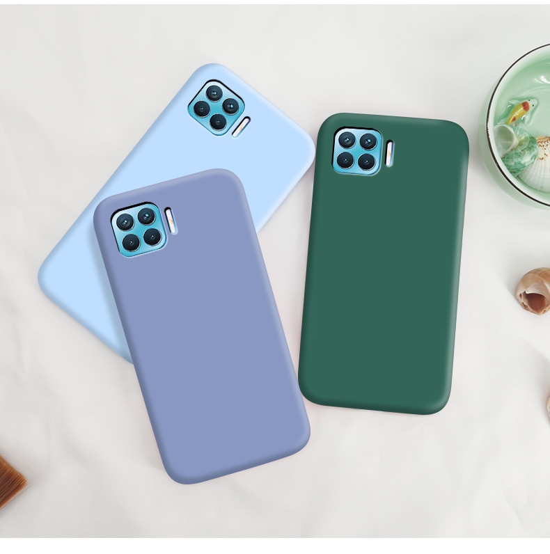 Ốp điện thoại silicone màu trơn thời trang cho OPPO A93 Reno 4F F17 Pro A73 A31 2020 A55 A93 5G