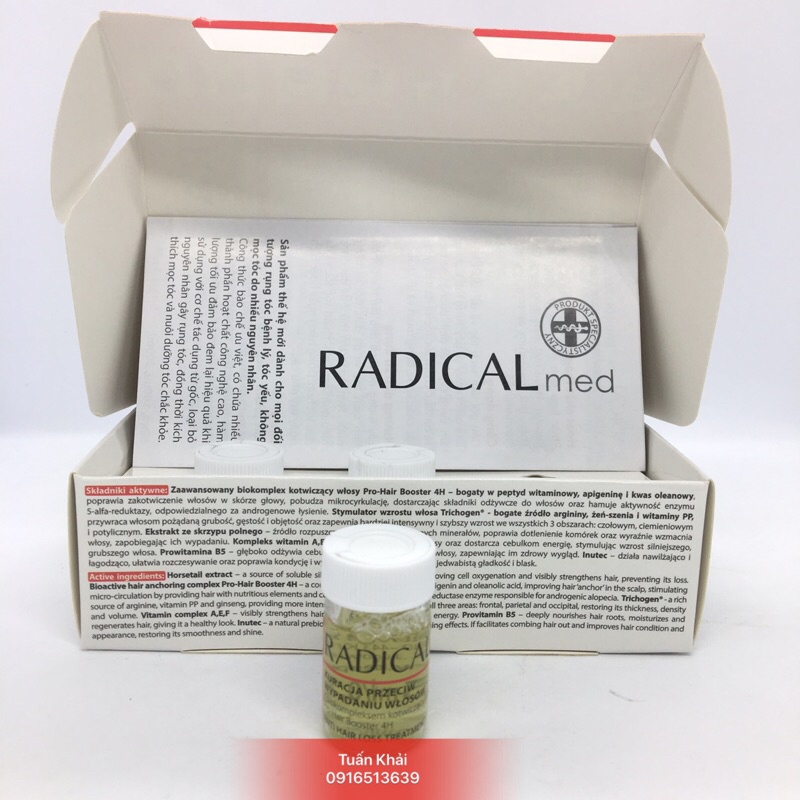 RADICAL MED 3 ỐNG * 5ML TINH CHẤT NGĂN NGỪA RỤNG TÓC CHO NỮ - Hộp 3 ống