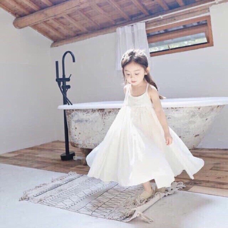 Váy maxi tiểu thư nhiều màu cho bé gái