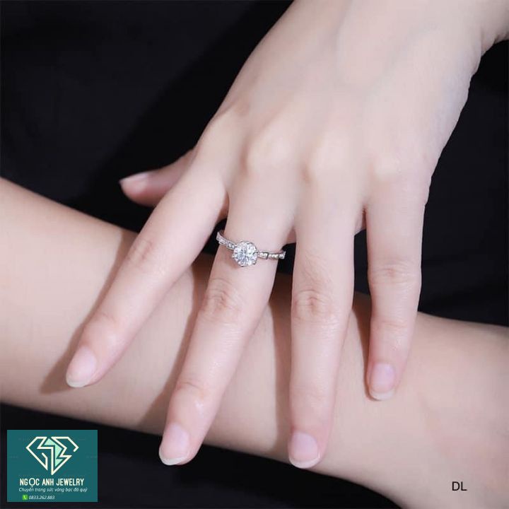 Nhẫn bạc nữ, thiết kế đốt trúc, kiểu dáng mới độc đáo -Bạc Ngọc Anh