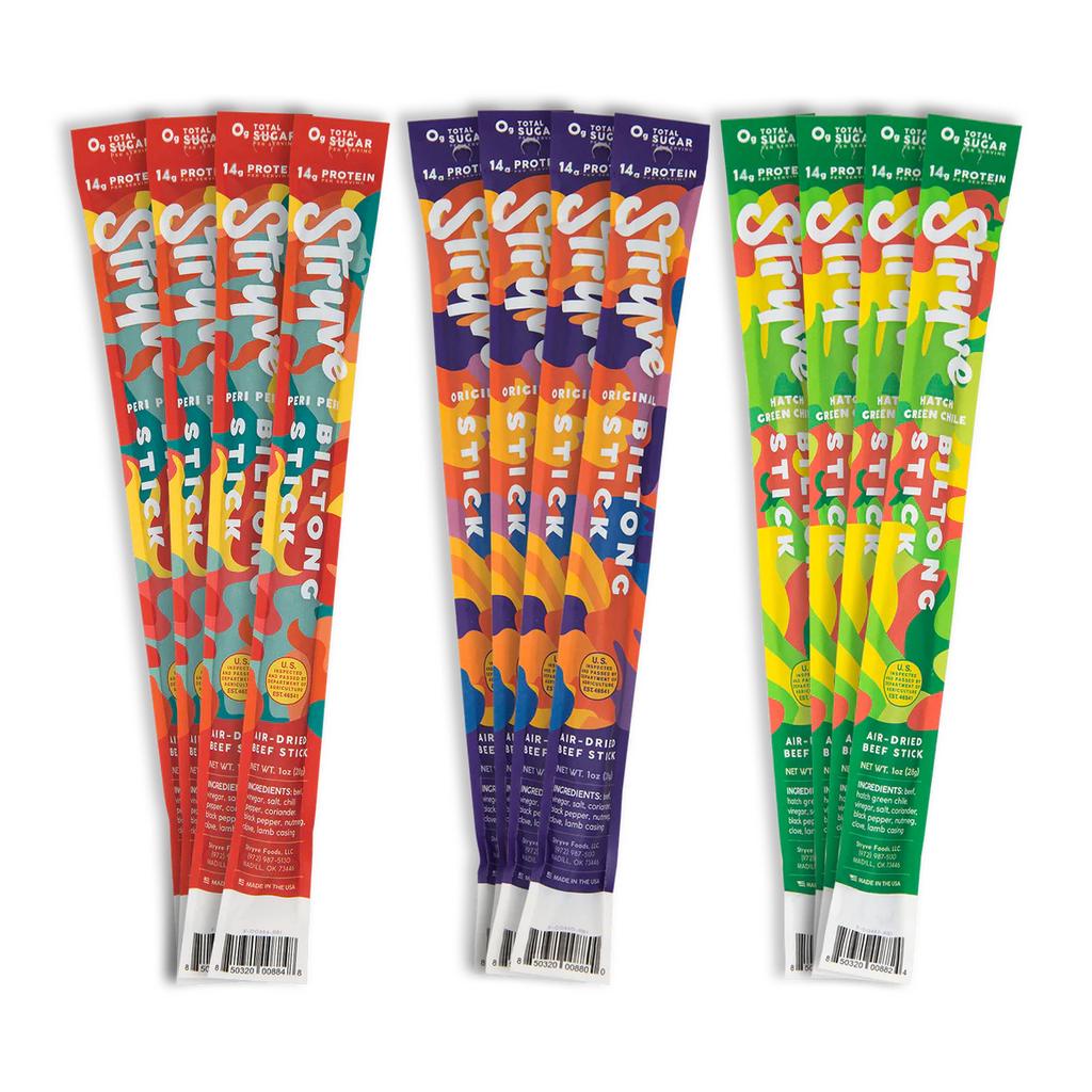 Thịt bò khô không đường Stryve Beef Jerky đủ vị : Made in USA