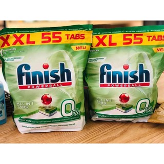 Viên rửa bát sinh học Finish 0% - 55 viên