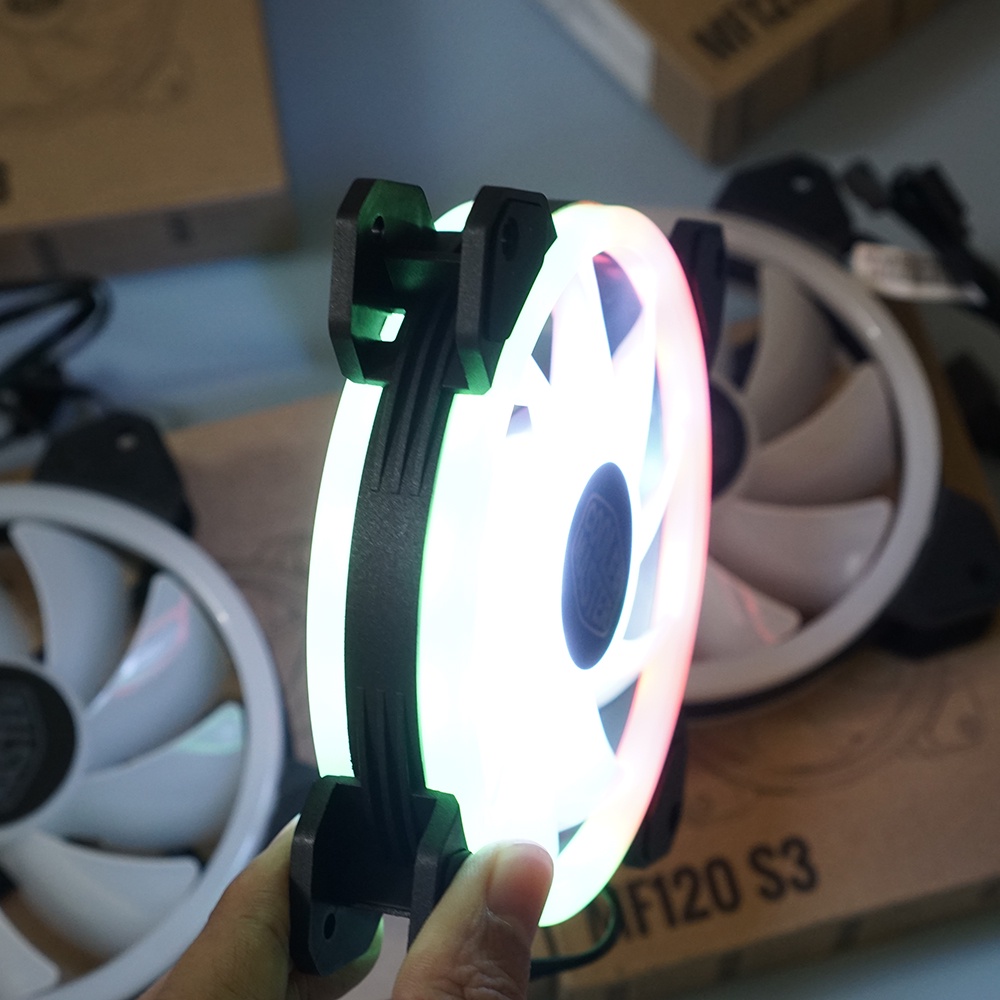 Quạt fan case Cooler Master S3 ARGB quạt tản nhiệt PC 12cm MasterFan MF120 S3 Fan Led A RGB máy tính