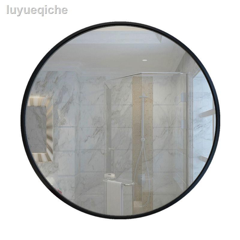 8.15 ̅_☎Gương tròn gắn tường nhà tắm bằng nhôm phong cách Bắc Âu