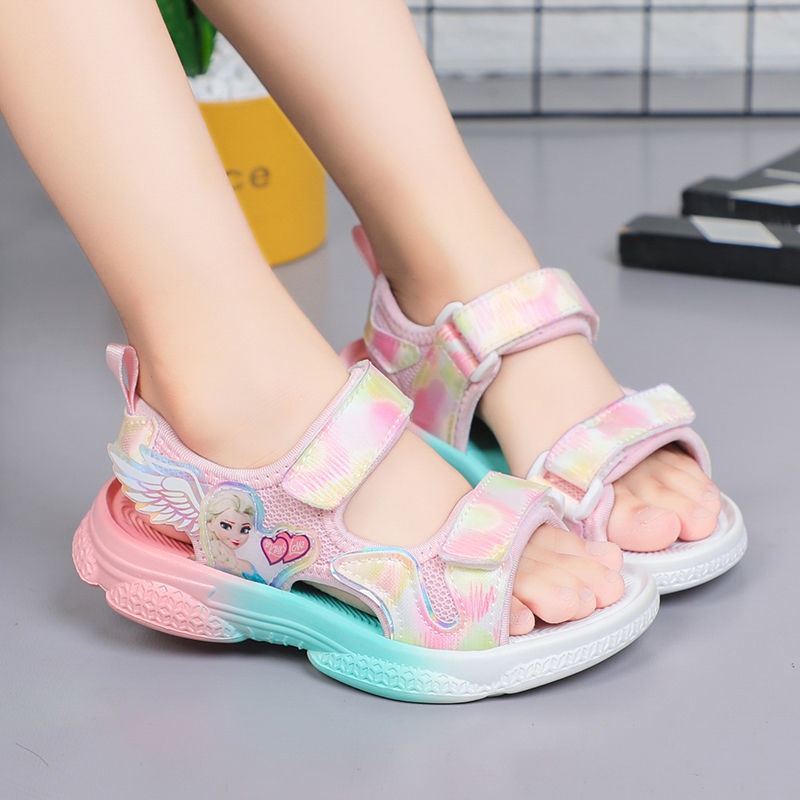 Sandal bé gái in hình elsa, xăng đan đi học bé gái - Mẫu mới BC98