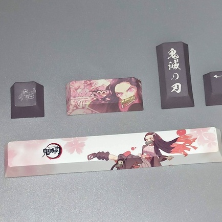 Bộ 8 Nút Bàn Phím Cơ PBT Phong Cách Anime Demon Slayer